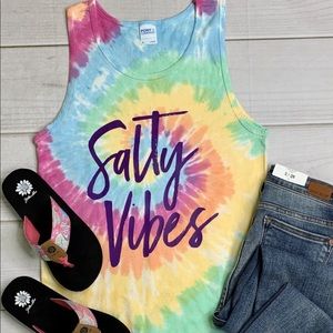 Salty Vibes tie dye tank